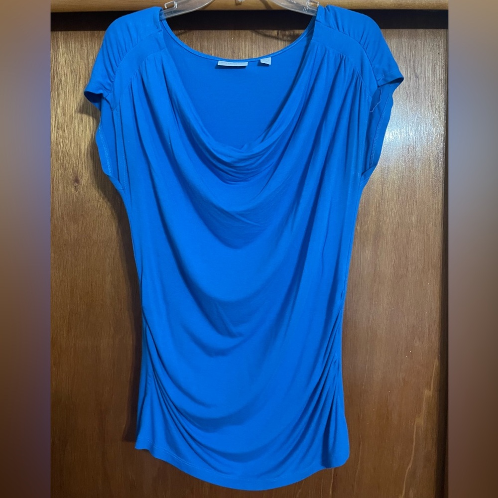 New York & Company Vibrant Blue Stretch Blouse